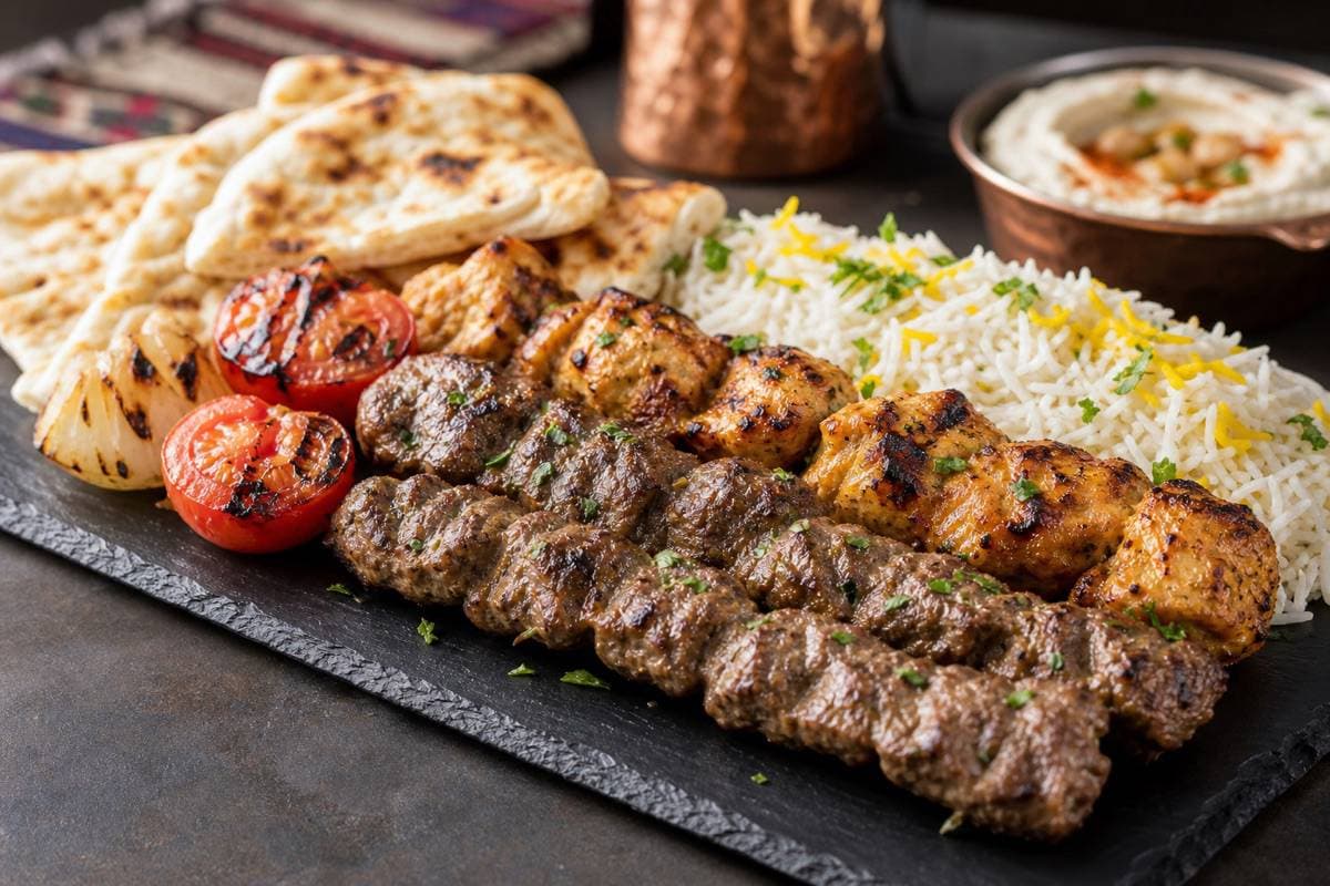 Middle Eastern food at Crown Pita