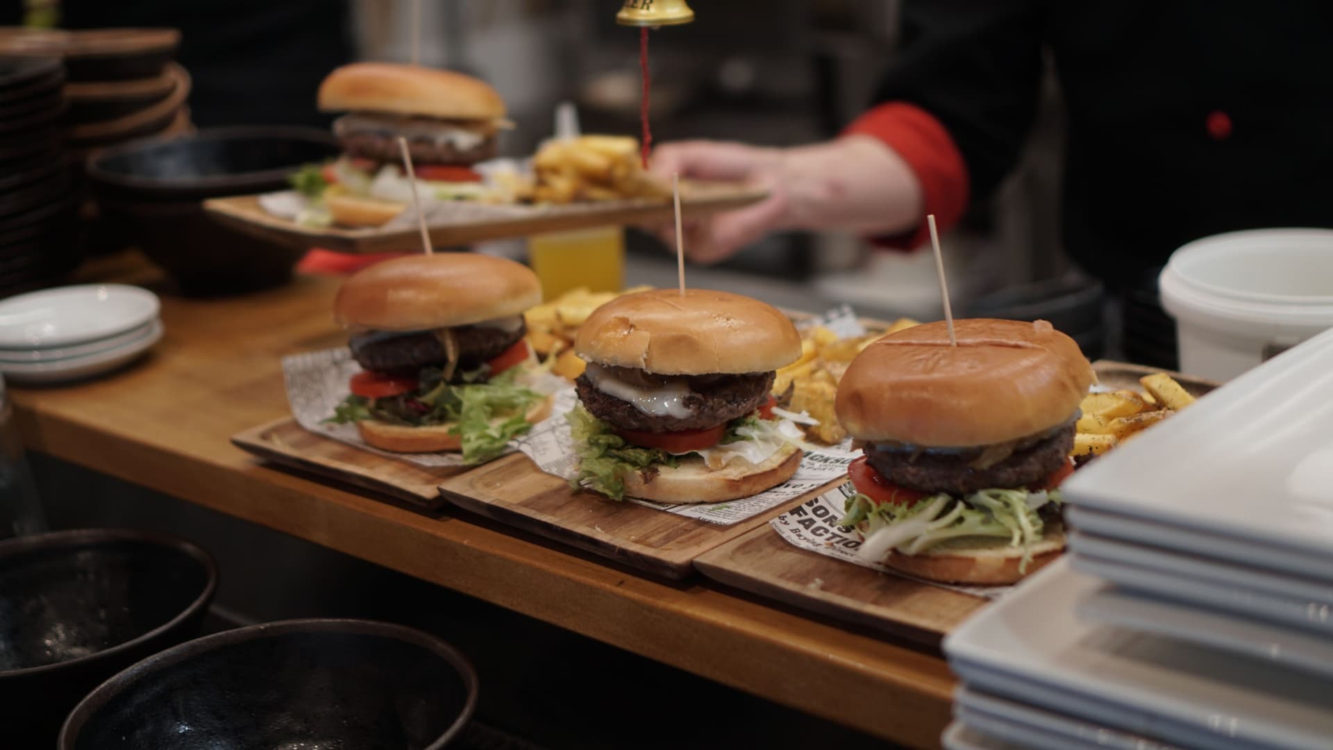 Burger food at Hero Burgers