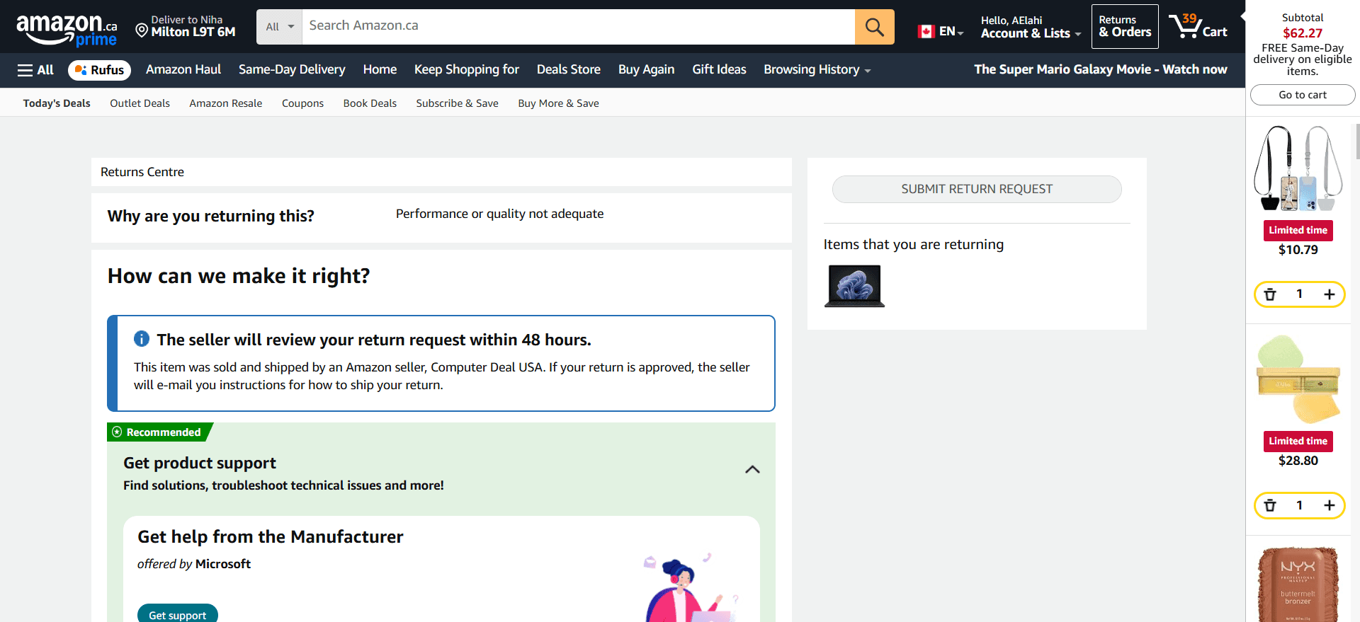 Steak food at Test