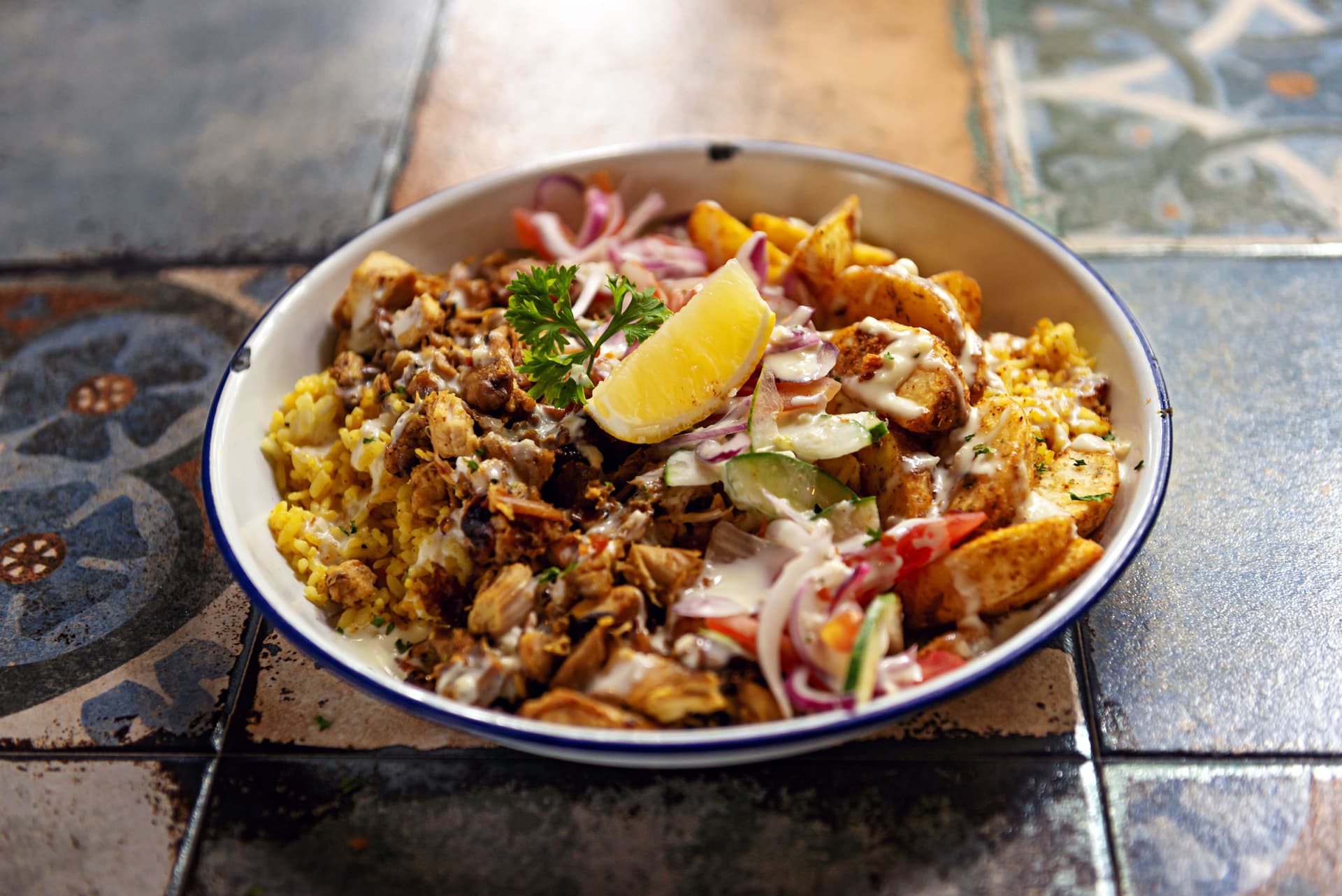 Middle Eastern food at Lazzat Grill And Shakes